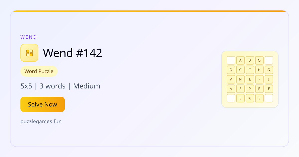 LinkedIn Wend #142 – Hints, Answer & Solution | Puzzle Games